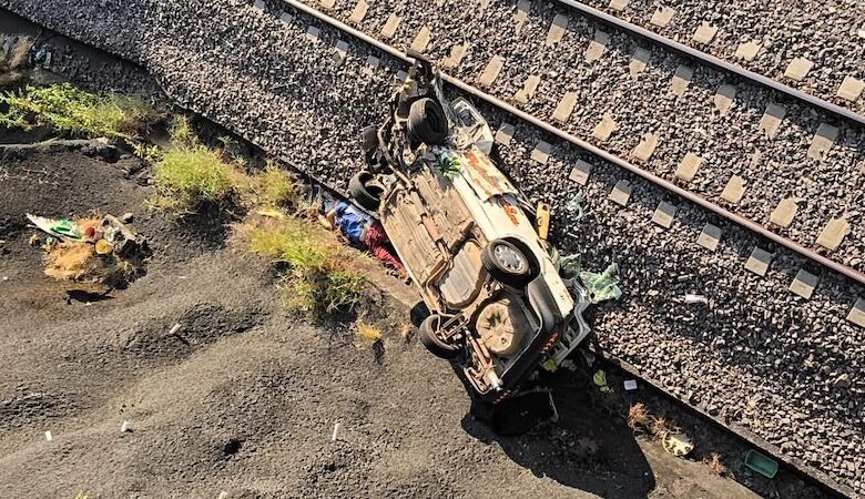 Muere taxista en las vías del tren