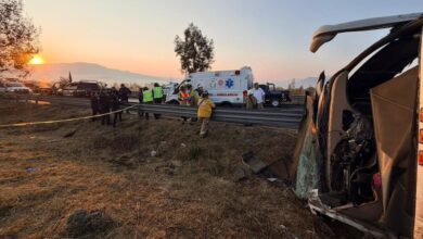 CRUM en volcadura de autobús