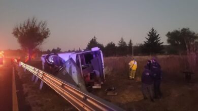 Volcadura de autobús