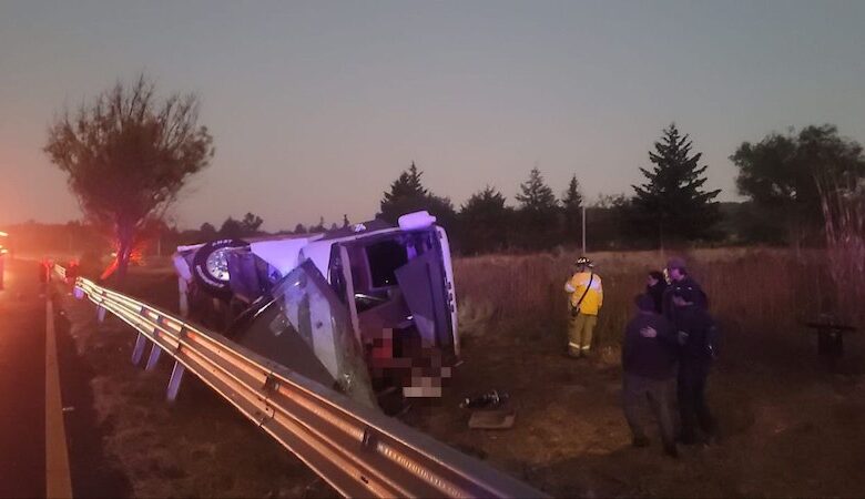 Volcadura de autobús
