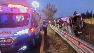 Volcadura de autobús