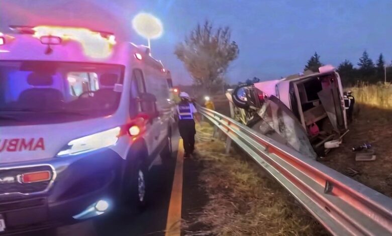 Volcadura de autobús