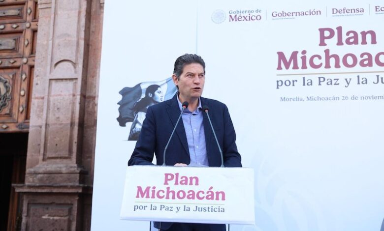 Alfonso Martínez en discurso sobre el Plan Michoacán