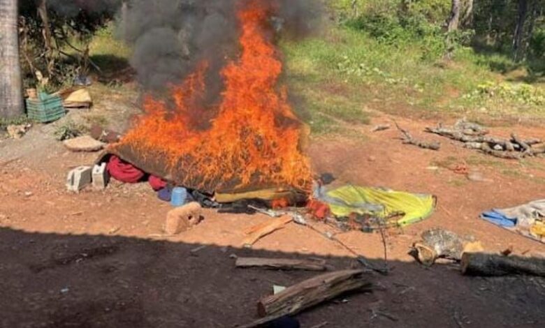 Destruyen campamento clandestino