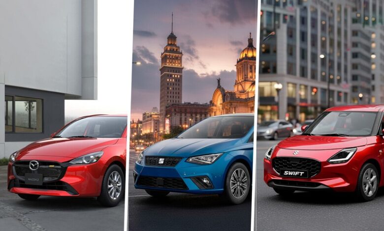 Suzuki Swift, SEAT Ibiza, Mazda 2