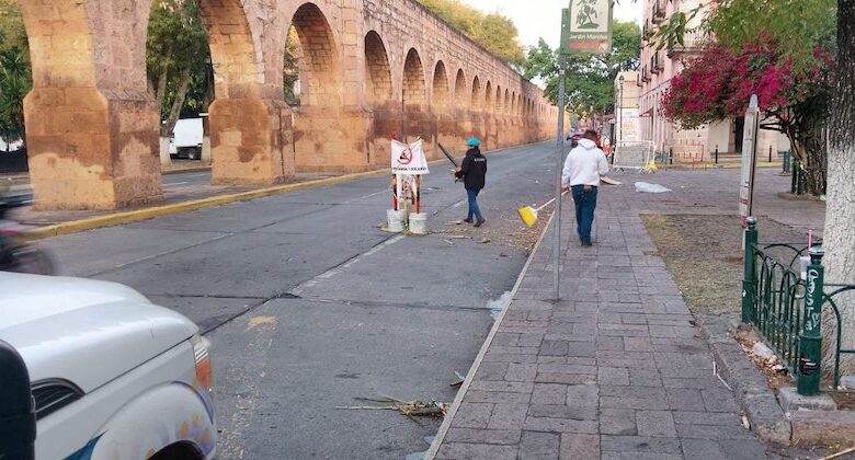Limpieza del Acueducto de Morelia