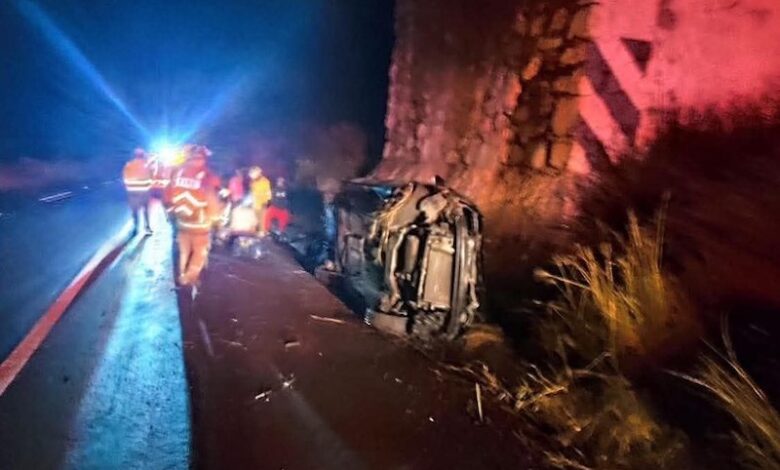 Volcadura en carretera