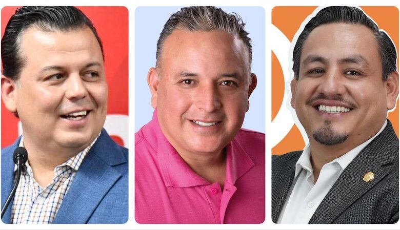 Memo Valencia, Carlos Quintana y Víctor Manríquez