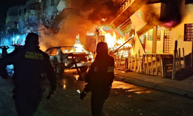 Policía Morelia, Villas del Pedregal, Incendio