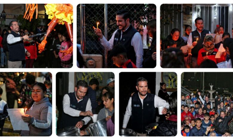 Hugo Servín en posada navideña