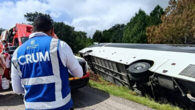 Volcadura de autobús