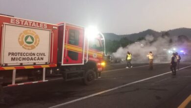 Autopista Siglo XXI, Uruapan, Incendio, Pipa