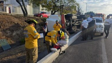 Volcadura de tracto camión