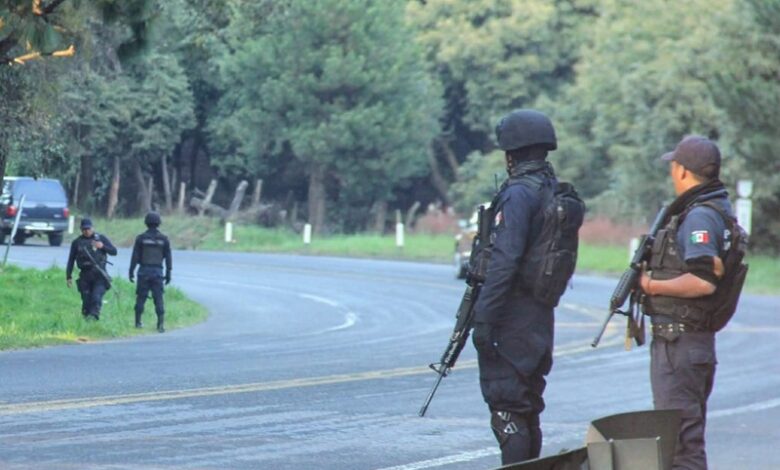 Policías en la carretera