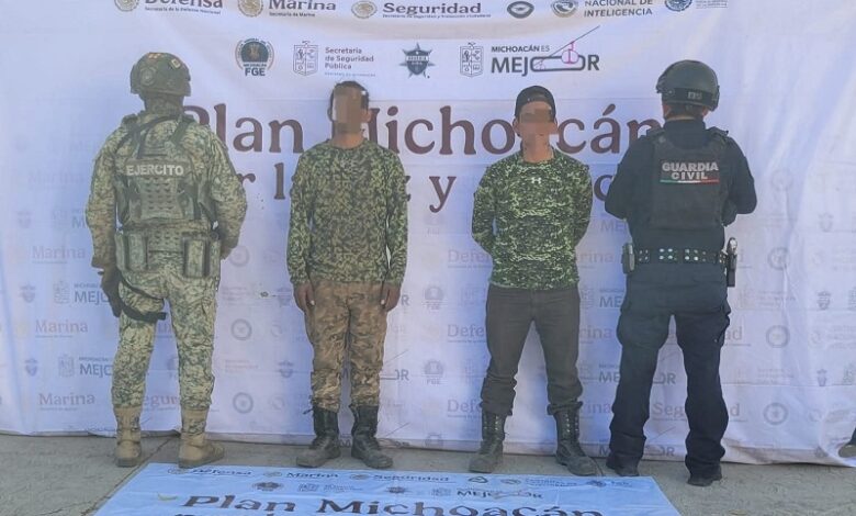 Apatzingán, detenidos, célula delictiva