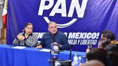 Carlos Quintana en rueda de prensa del PAN