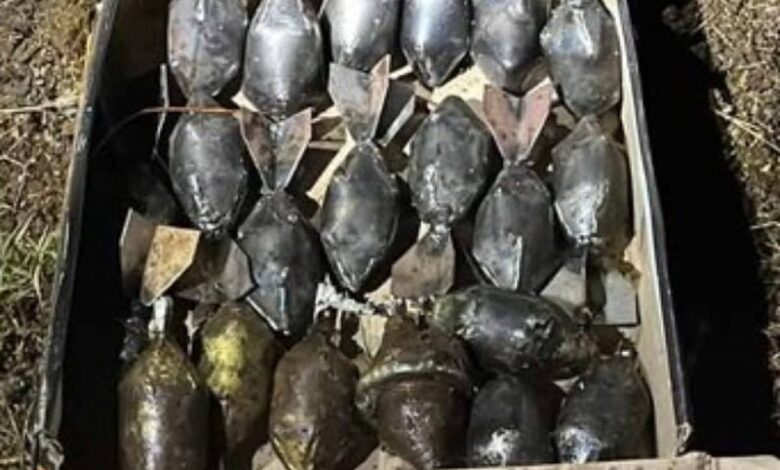 Explosivos asegurados