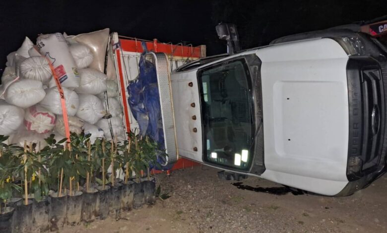 Volcadura de camioneta