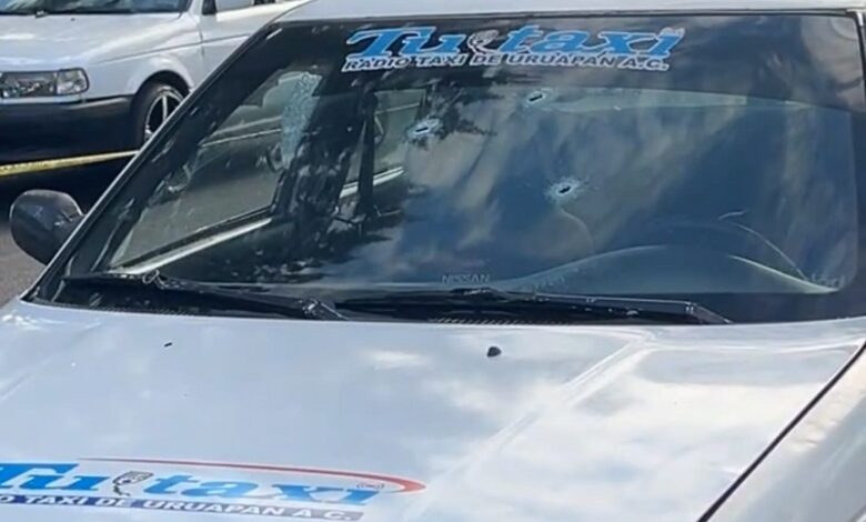Uruapan, agresión armada, taxi