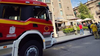 Camión de bomberos y Hotel Alameda