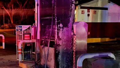 Bomba de gasolina quemada
