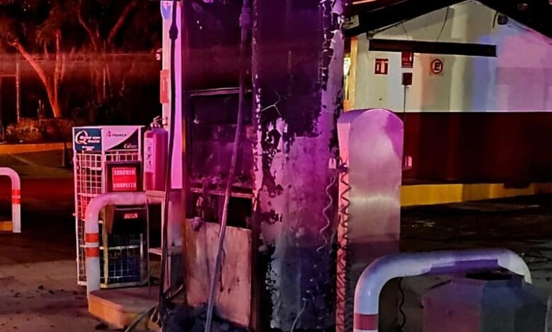 Bomba de gasolina quemada