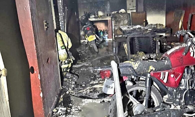 Vivienda incendiada