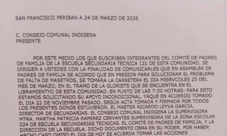 Peribán, Protesta estudiantil