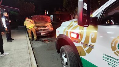 Auto incendiado