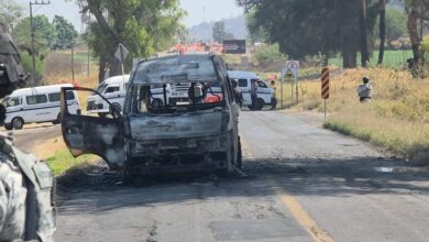 Combi incendiada
