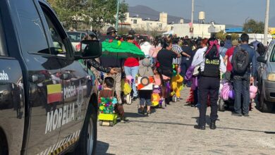 Policía Morelia y niños