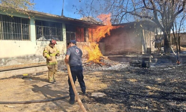 Incendio en almacén