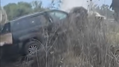 Camioneta accidentada