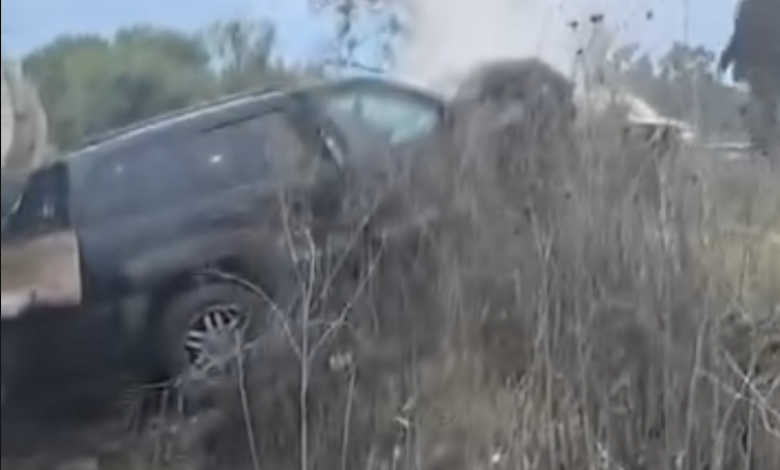 Camioneta accidentada
