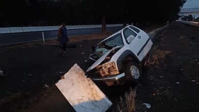 Camioneta destrozada