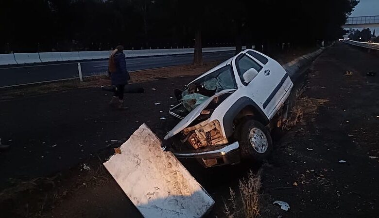 Camioneta destrozada