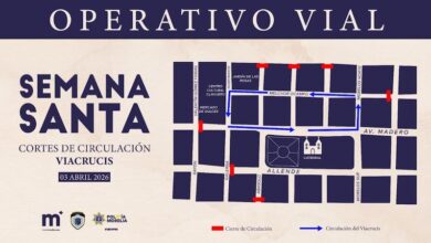 Operativo vial del viacrucis en Morelia