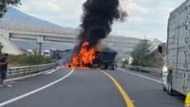 Tráiler se incendia