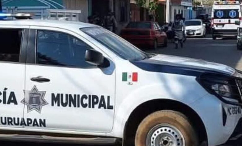 Patrulla de la Policía Municipal de Uruapan