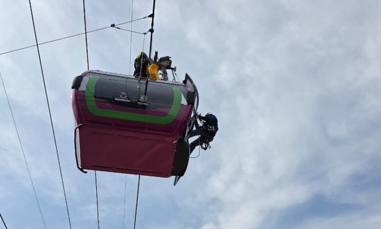 Simulacro en el teleférico