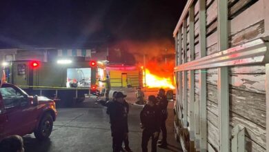 Incendio en la Central de Abastos
