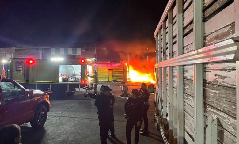 Incendio en la Central de Abastos