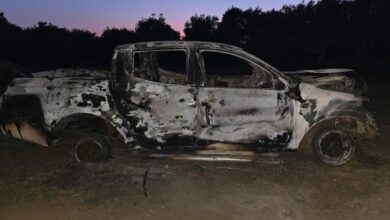 Camioneta quemada