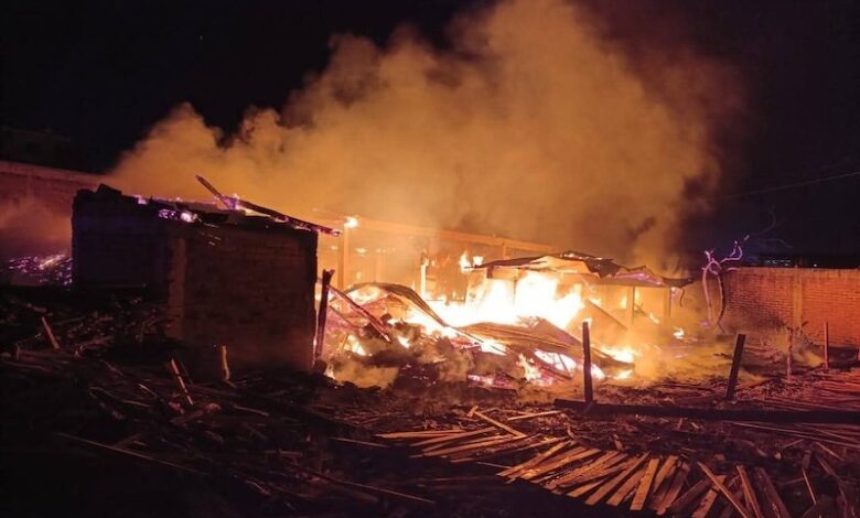 Incendio de aserradero