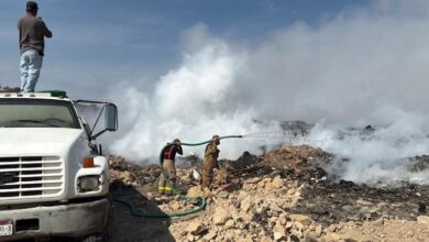 Incendio en el basurero de Tarímbaro