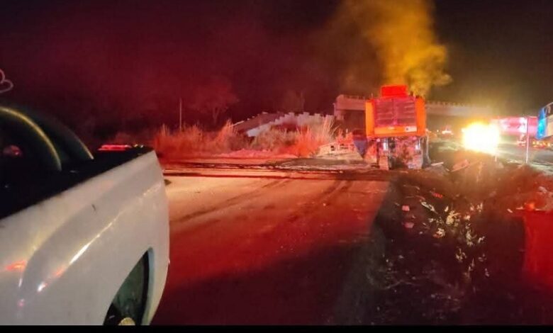 Autopista Siglo XXI, Incendio de maquinaria