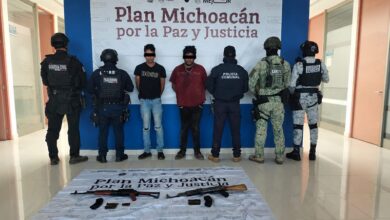 Tangamandapio, Decomiso de armas