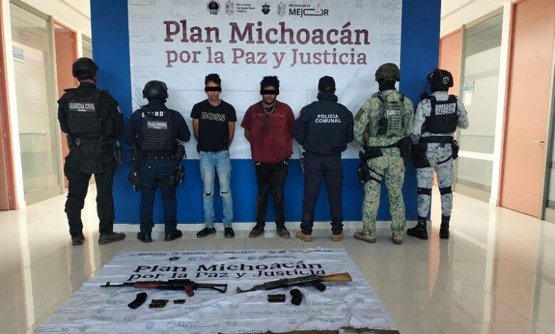 Tangamandapio, Decomiso de armas