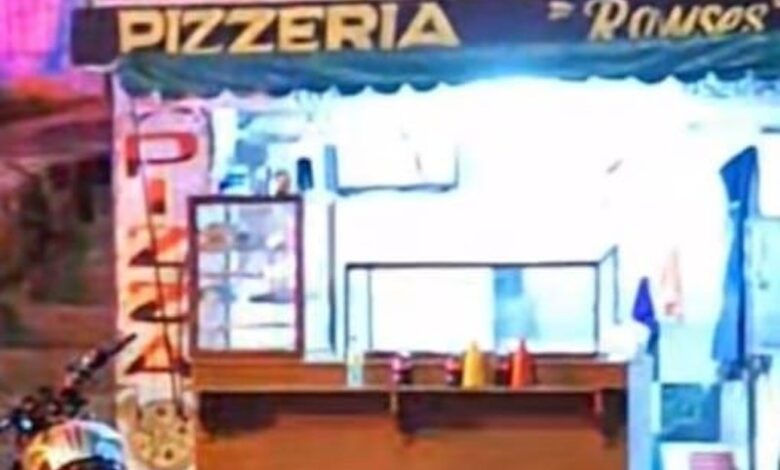 Pizzería, atentado