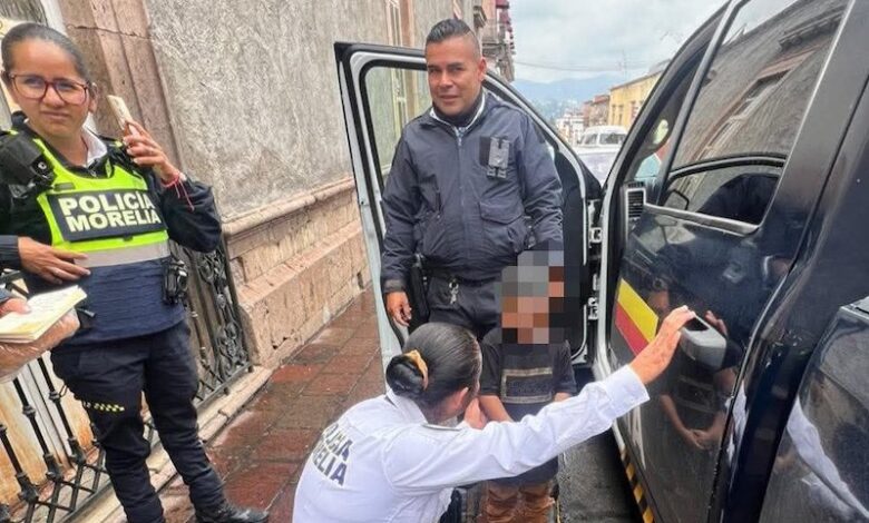 Policía Morelia rescata niño extraviado